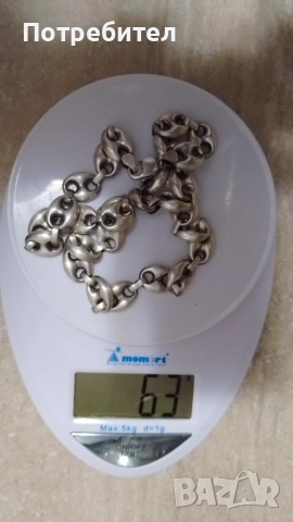 Масивен сребърен ланец, снимка 2 - Колиета, медальони, синджири - 51924832