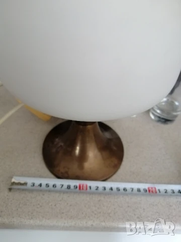 Ретро, българска нощна лампа с месингова основа, снимка 8 - Настолни лампи - 51316398