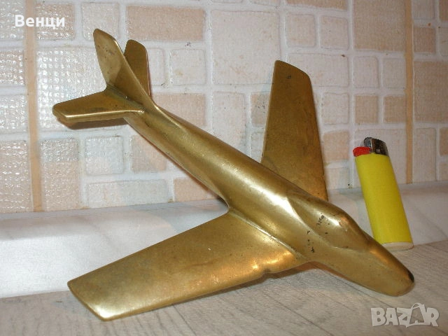 Бронзов Самолет, снимка 9 - Антикварни и старинни предмети - 53602258