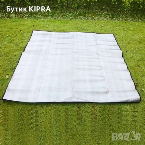 Постелка за къмпинг с двойно алуминиево покритие 150 см x 200 см, снимка 1