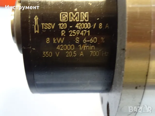 Мотор шпиндел GMN TSSV 120-42000/8A grinding electric spindle, снимка 6 - Резервни части за машини - 46819707