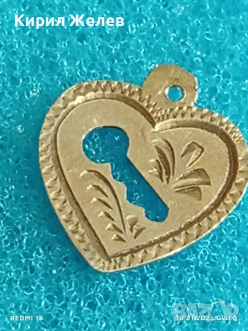 Сребърен медальон във формата на сърце ❤️ с апликация на ключ романтичен подарък 52648, снимка 4 - Колиета, медальони, синджири - 53051150