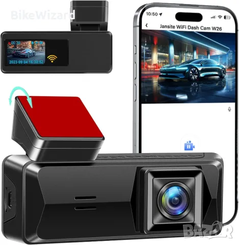 Jansite WiFi Dash Cam 1080P видеорегистратор НОВ, снимка 1 - Аксесоари и консумативи - 46854109