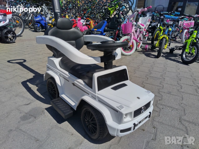 MERCEDES Кола за яздене с дръжка Mercedes-benz G350d бял