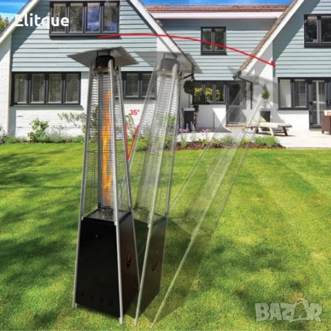 Газов отоплител-чадър 13 kW, 227 см – външен газов отоплител с калъф и защити + маймунка , снимка 4 - Друга електроника - 53087960