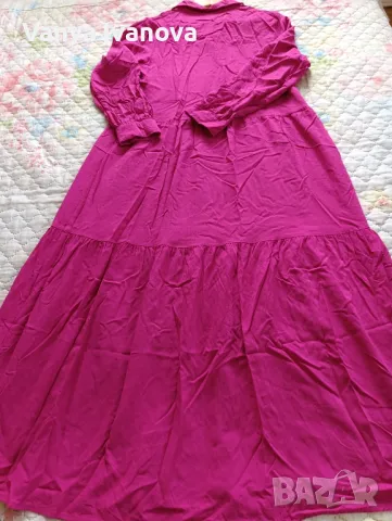 Amisu дълга цикламена рокля, снимка 3 - Рокли - 50310989