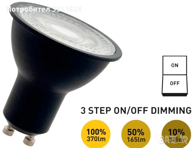 ЛЕД ЛУНИЧКА ЧЕРНА, 3 СТЕПЕНИ НА ДИМИРАНЕ