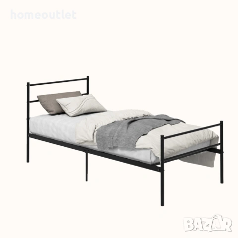 ПРОМОЦИЯ Метална рамка за единично легло – стабилна, модерна и практична PRIMO-SI-BK-HM