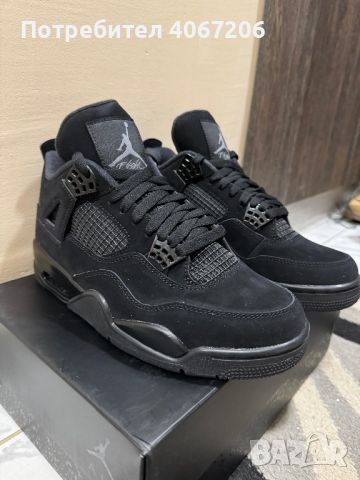 NIKE AIR JORDAN 4 - black cat, снимка 3 - Кецове - 45294716