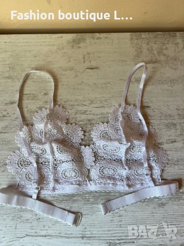 Ново бяло дантелено бюстие с регулиращи се презрамки S , M , L , XL налични размери 🤍🤍🤍, снимка 5 - Бельо - 52118404