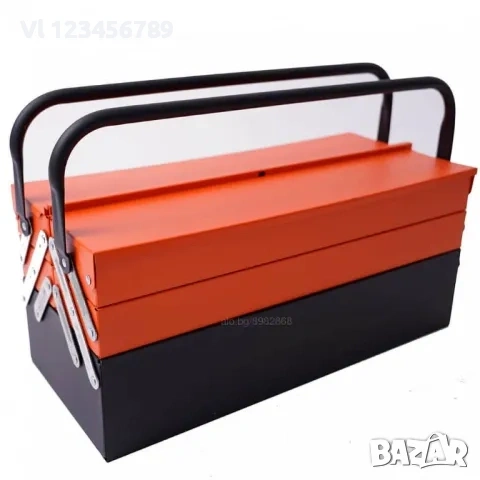 Сгъваем метален куфар с инструменти 85 части, снимка 6 - Куфари с инструменти - 53844300