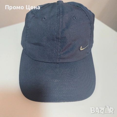 Оригинална шапка Nike с метално лого - Тъмносиня, шашка с козирка, снимка 5 - Шапки - 54207281