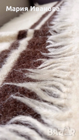 Автентично Родопско одеяло 100% Вълна, Ръчно тъкано (отлично състояние), снимка 15 - Олекотени завивки и одеяла - 53938240