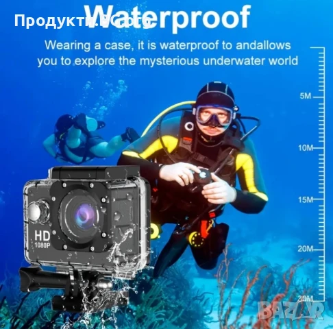 Екшън камера OURLIFE 1080P HD – Идеална за спорт и колоездене, снимка 7 - Камери - 51033142