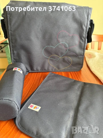 Бебешка чанта Hipp с повивалник и термо чанта