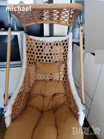 Люлка Виденов Берна 120 х 90 х 78 см бежова, снимка 2 - Градински мебели, декорация  - 53504065