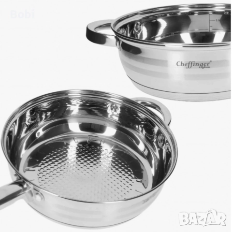 Комплект съдове за готвене, Cheffinger, 12 части., снимка 4 - Съдове за готвене - 51913973