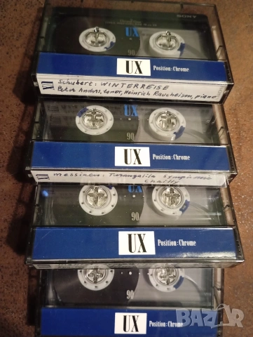 Лот от 4бр аудио касети Sony UX 90 хромни ленти