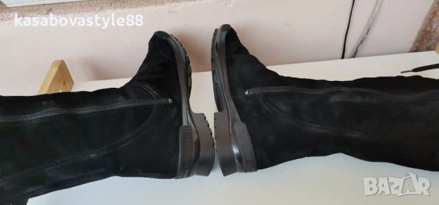 Ботуши Hogl-Gore-tex 38 н Естествен велур , снимка 3 - Дамски ботуши - 52646586