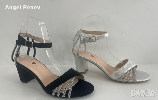 Официални дамски сандали с бляскави детайли за въздействащ външен вид, снимка 1 - Сандали - 45820644