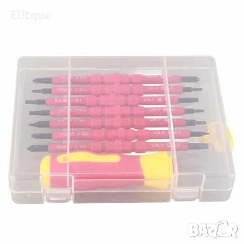 Професионален комплект двустранни изолирани отвертки с дръжка - 14в1, снимка 4 - Други стоки за дома - 53255920