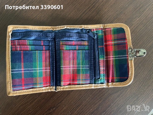 Портмоне, ретро тартан с конче, снимка 2 - Портфейли, портмонета - 54105252