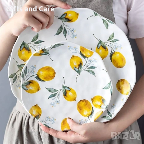 Сервиз за хранене с лимони , снимка 4 - Сервизи - 53925896