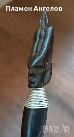 Дървен от абанос нож за отваряне на писма. , снимка 4 - Антикварни и старинни предмети - 50337325