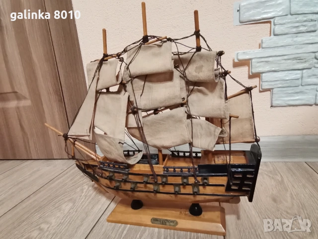 Старо дървено корабче, снимка 4 - Антикварни и старинни предмети - 53222748