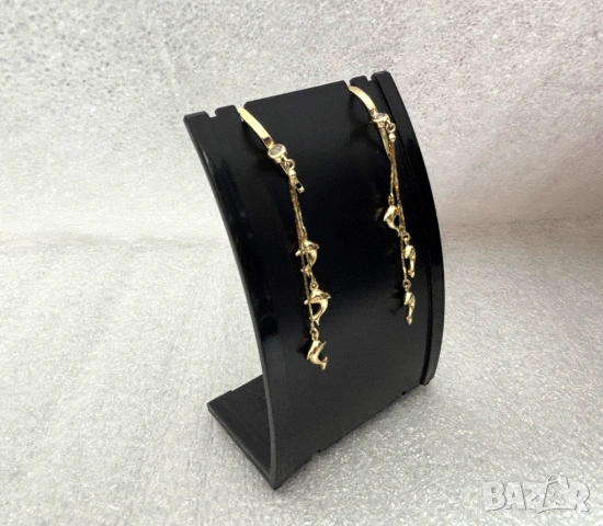 Златни Обеци-4,61 грама/14К (проба 585), снимка 5 - Обеци - 53645643