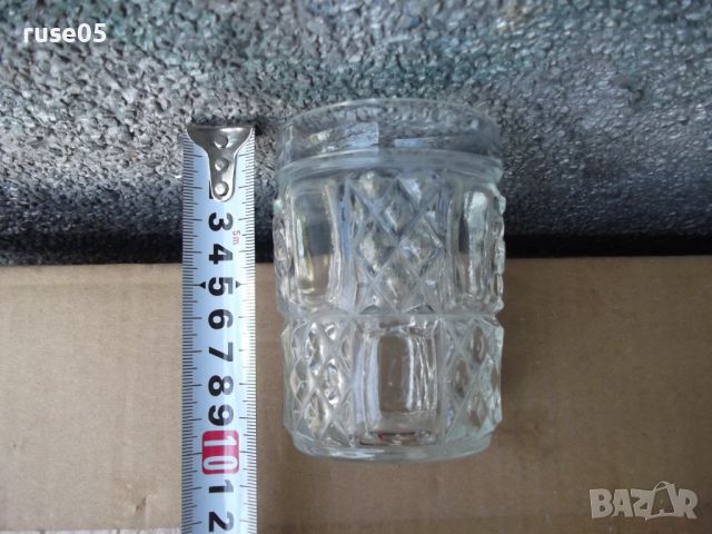 Лот от 5 бр. релефни стъклени чаши, снимка 6 - Чаши - 45225910