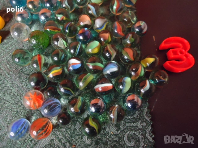 стъклени топчета,гуди,лимки, билички, сирийчета,сълзи ,гумени топчета-топчовци, снимка 4 - Колекции - 14479439