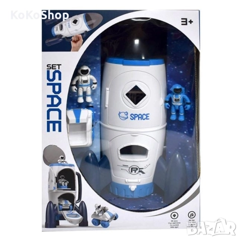 Космически кораб с астронавти и превозно средство/космически комплект, снимка 2 - Влакчета, самолети, хеликоптери - 52434012