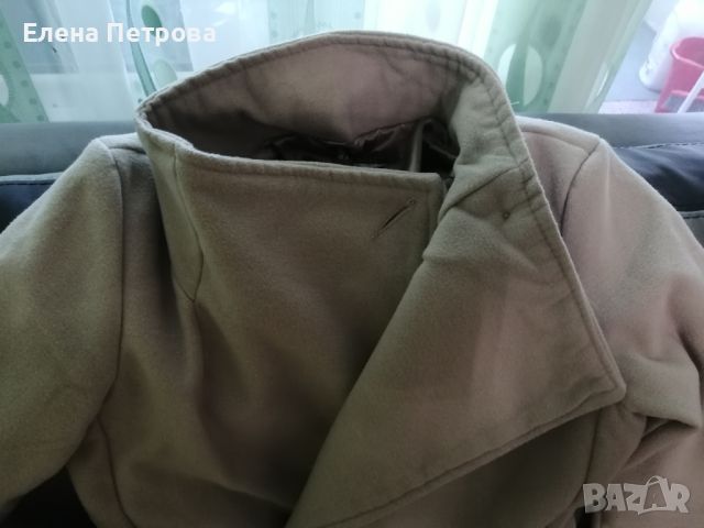 Ново бежово палто размер С, снимка 2 - Палта, манта - 46128520