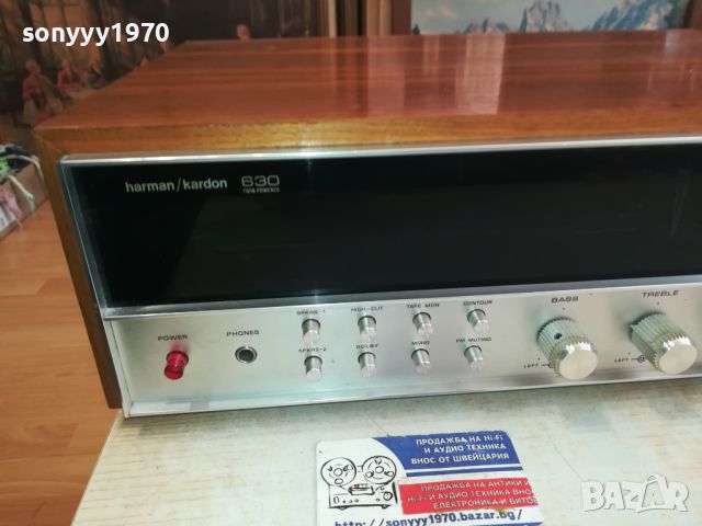 HARMAN/KARDON MODEL 630 TWIN POWERED RECEIVER MADE IN JAPAN-SWISS 2505241550, снимка 2 - Ресийвъри, усилватели, смесителни пултове - 45902599