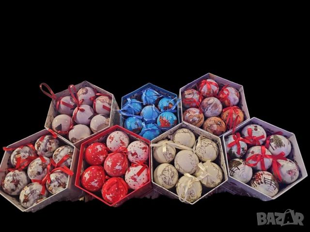 Комплект от 14 топки за елха, различни видове, снимка 8 - Декорация за дома - 46435374