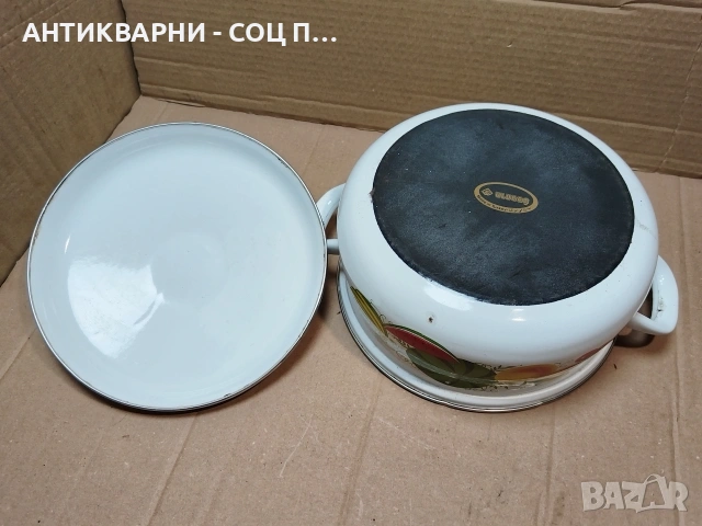 Стара Емайлирана Турска Тенджера / 4 Литра. / НОМЕР 1605., снимка 9 - Антикварни и старинни предмети - 53670537