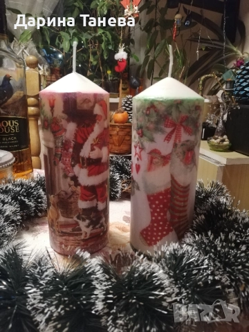 Коледни свещи, снимка 2 - Коледни подаръци - 52445216
