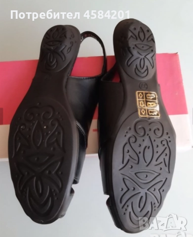 Дамски сандали с нисък ток, размер 37. НОВИ., снимка 2 - Сандали - 51602687