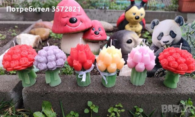 Ръчно изработени свещи от чист пчелен восък и от соев .