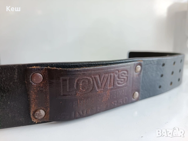 Колан LEVI'S - Уникален Колекционерски Модел (Made in Italy) с нашивки, снимка 6 - Колани - 54147863