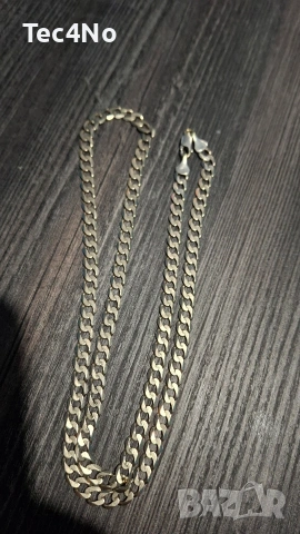 Златен Синджир Бяло Злато Панцер - 14к. 21.57гр., снимка 3 - Колиета, медальони, синджири - 53599534