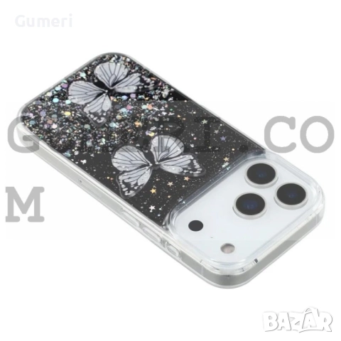 Apple iPhone 17 Pro Силиконов Гръб с Пеперуди, снимка 9 - Калъфи, кейсове - 52177261