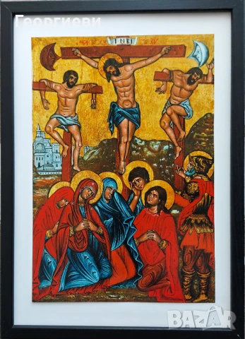 Продавам 2 икони - Исус Христос и Разпятие Христово, снимка 3 - Икони - 44605691