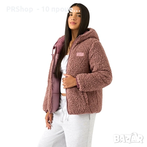 НАМАЛЕНО! Дамско двулицево зимно яке с качулка Rееbоk, розово, снимка 3 - Якета - 53620548