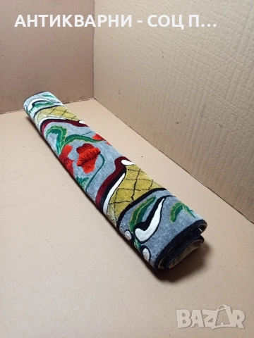 Соц Стар Ръчно Изработен Копринен Кавйор За Стена Размери 65/123 см., снимка 11 - Антикварни и старинни предмети - 51713545