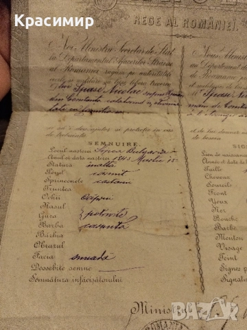 Румънски Паспорт 1904 г., снимка 4 - Други ценни предмети - 52484982