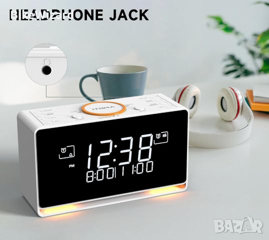 Будилник iTOMA DAB и FM радио Bluetooth, двойна аларма, снимка 1 - Други - 46719726