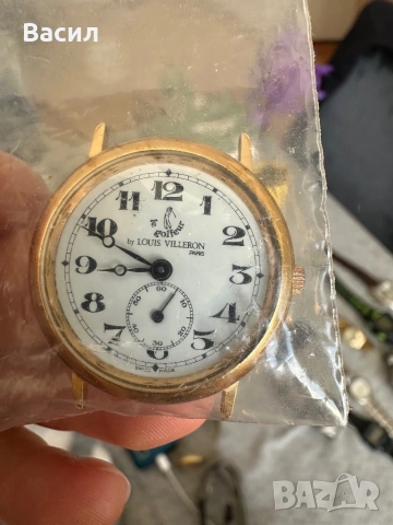 Louis Villeron позлатен часовник
