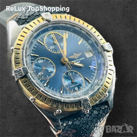 Breitling Chronomat – Steel & 18k Gold Bezel, 39 мм, Automatic 7750, снимка 3 - Мъжки - 51947256